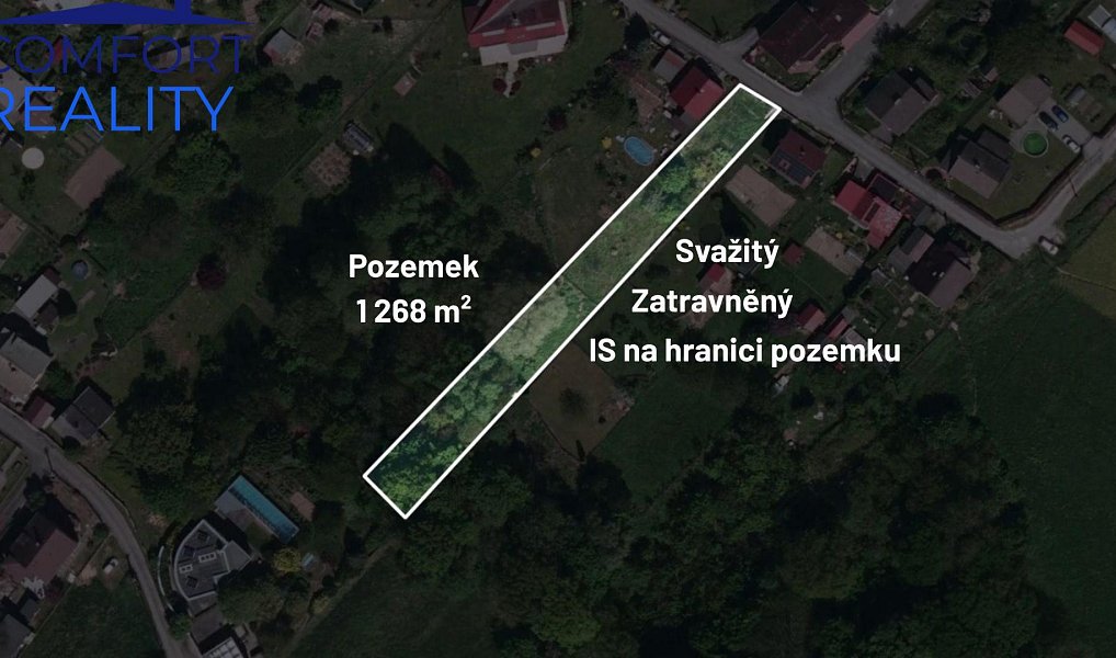 Prodej stavebního pozemku 1 268 m², Ostrava – náhled fotky 2