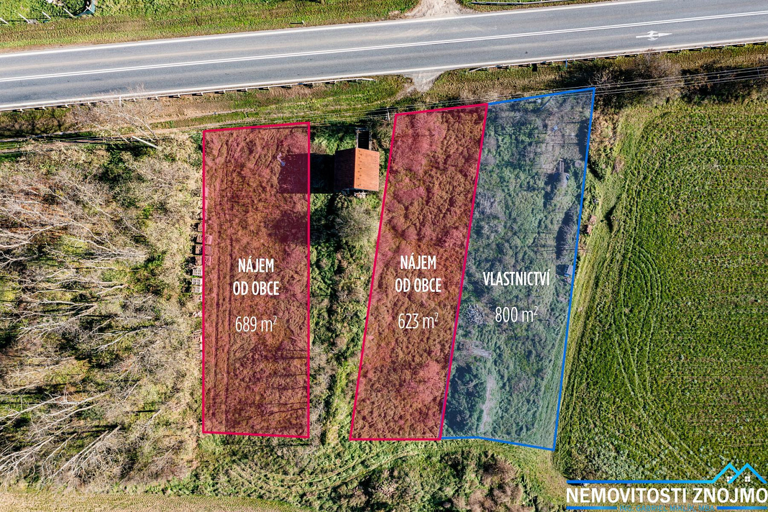 Prodej komerčního pozemku 800 m² – fotografie 3