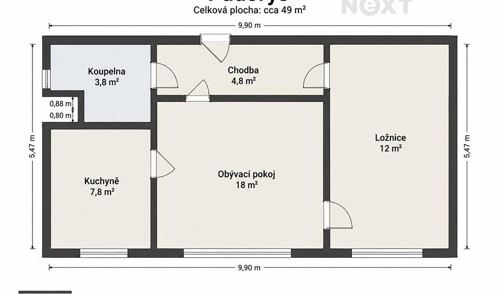 Pronájem bytu 2+1 45 m², Přerov – náhled fotky 11