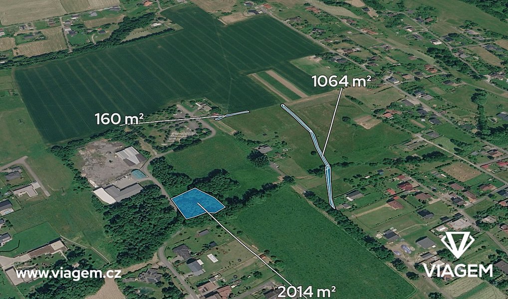Prodej pole 428 m², Bystřice – fotka 1 z 5