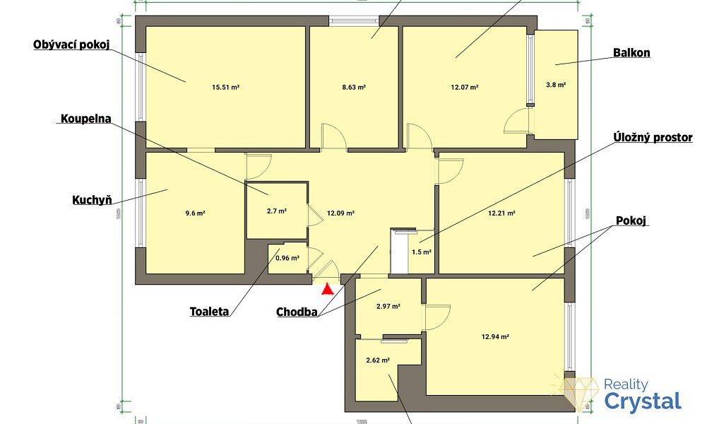 Prodej bytu 4+1 85 m², Planá – náhled fotky 26