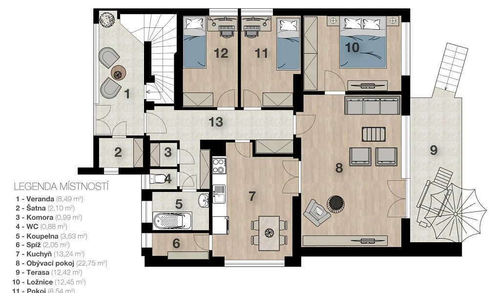 Prodej domu 258 m² s pozemkem 759 m², Úhonice – náhled fotky 4