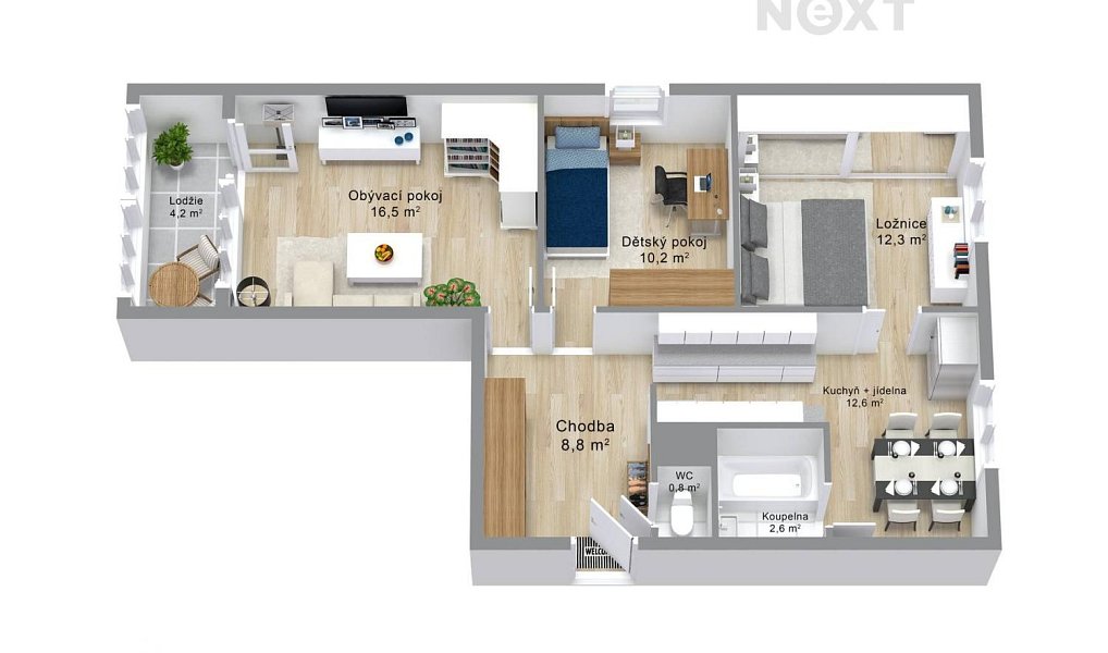 Prodej bytu 3+1 64 m², Karlovy Vary – náhled fotky 13