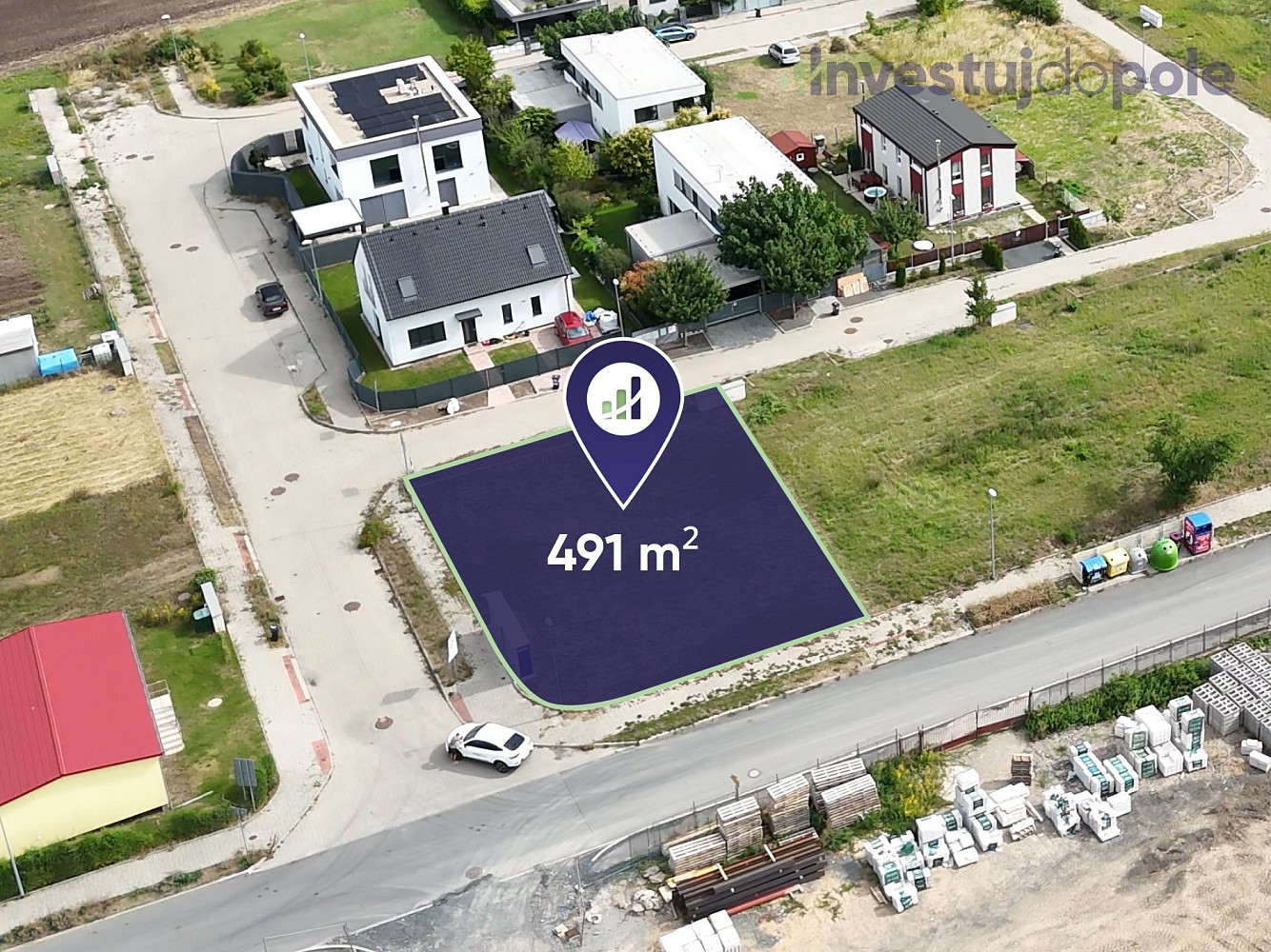 Prodej stavebního pozemku 491 m² rezervováno