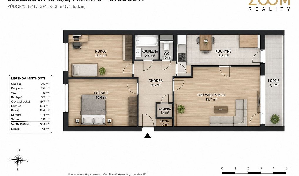 Prodej bytu 3+1 73 m², Praha – náhled fotky 3