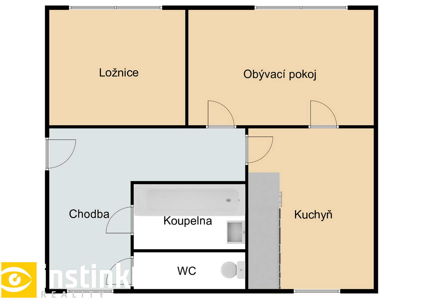 Prodej bytu 2+1 55 m² – fotografie 2
