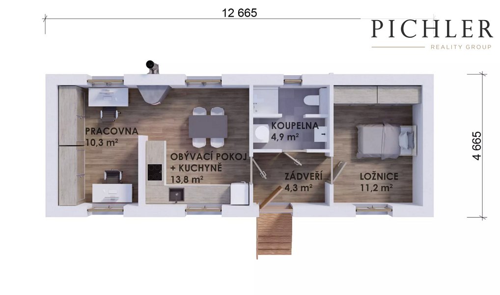 Prodej domu 45 m² s pozemkem 801 m², Hromnice – náhled fotky 22