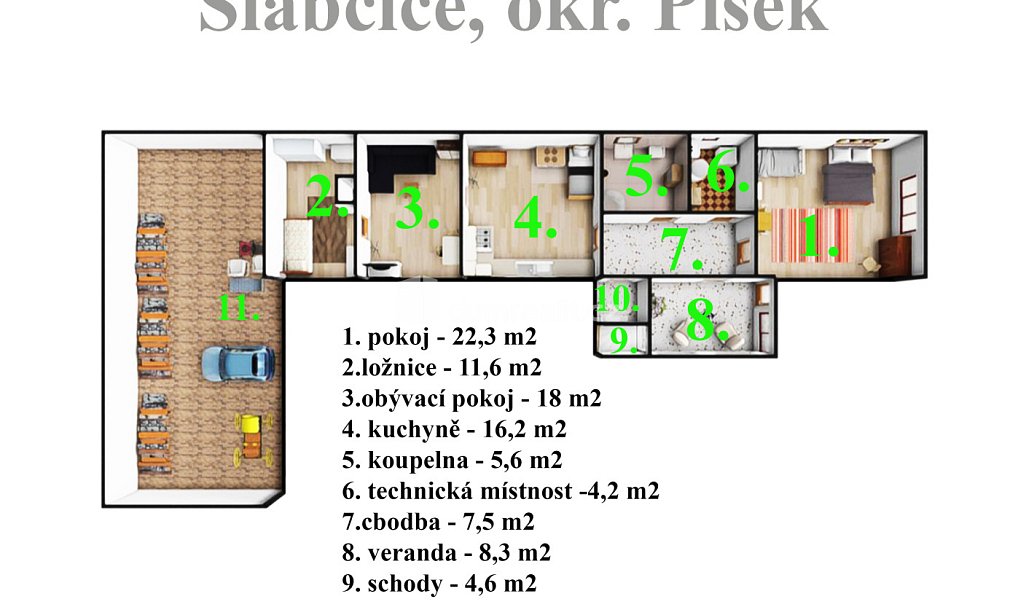 Prodej domu 112 m² s pozemkem 1 623 m², Slabčice – náhled fotky 12