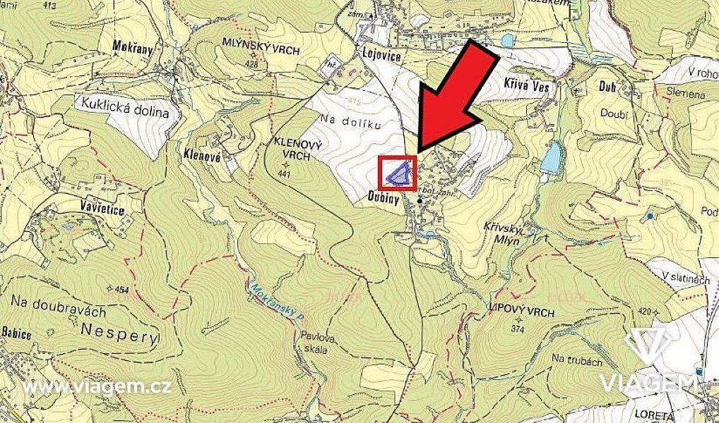 Prodej pole 1 177 m², Velké Popovice – náhled fotky 3