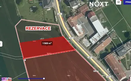 Prodej stavebního pozemku 1 569 m², Sobětuchy