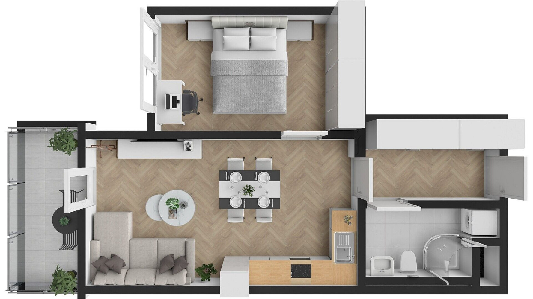 Pronájem bytu 2+kk 50 m² – fotografie 5