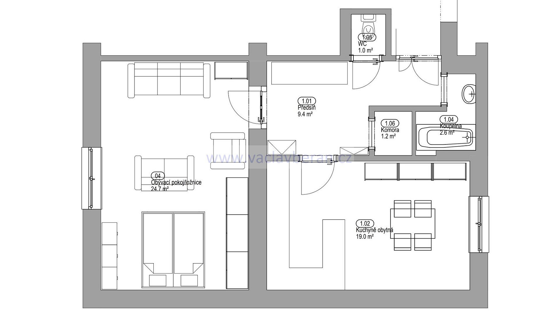 Prodej bytu 2+kk 58 m² – fotografie 4