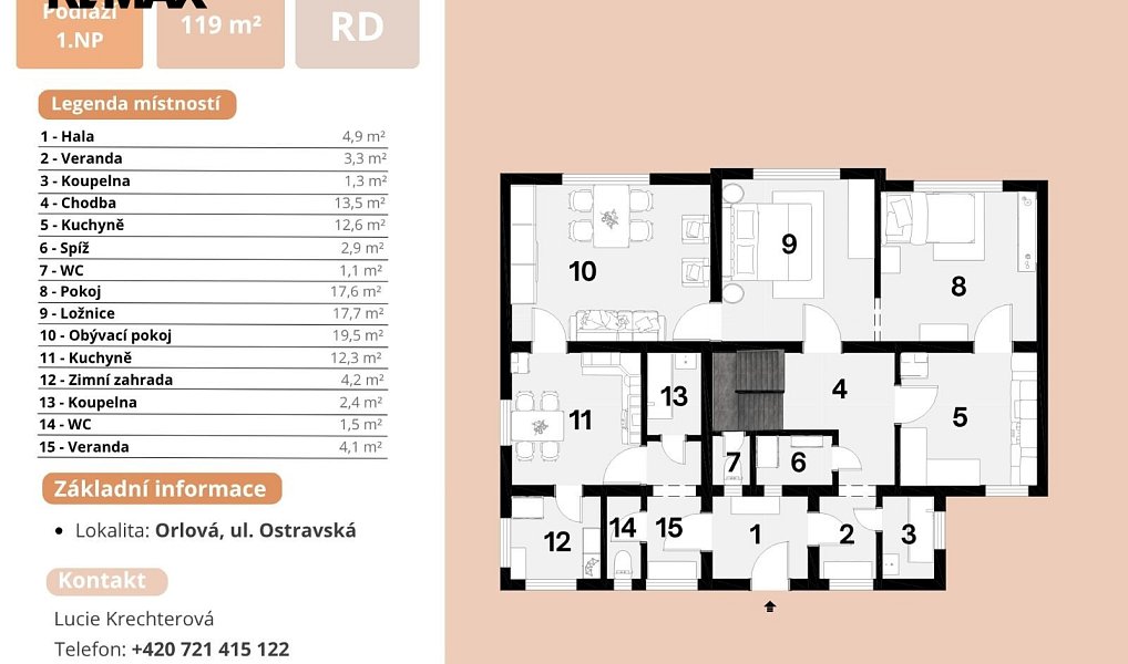 Prodej domu 288 m² s pozemkem 1 399 m², Orlová – náhled fotky 19