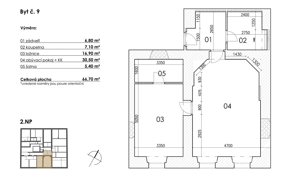 Prodej bytu 2+kk 67 m², Postupice – náhled fotky 7