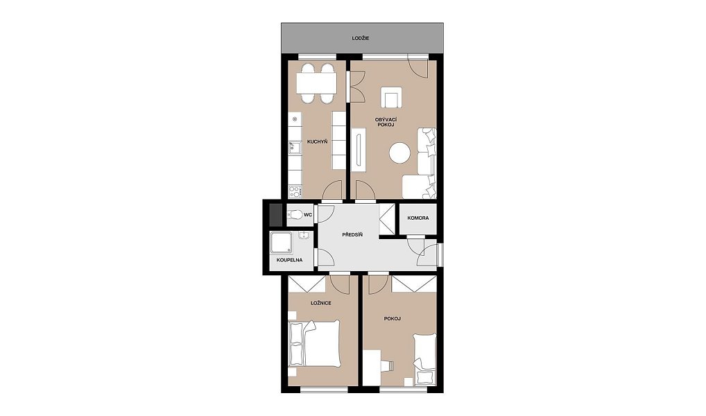 Prodej bytu 3+1 70 m², Praha – náhled fotky 2