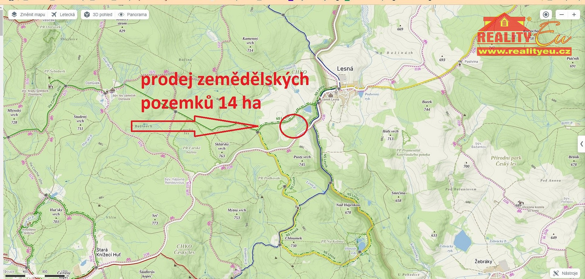 Prodej pole 140 755 m²