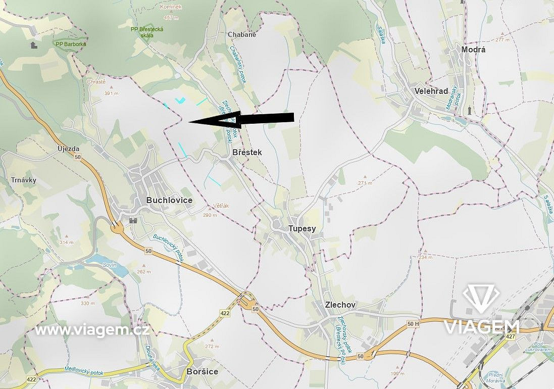Prodej pole 1 165 m²