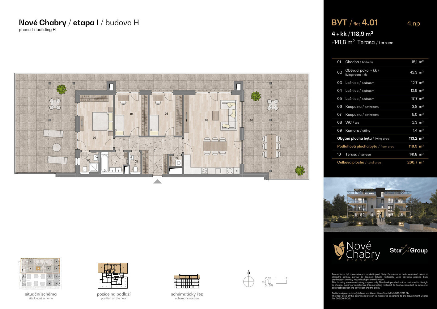 Prodej bytu 4+kk 118 m² - Widok 3