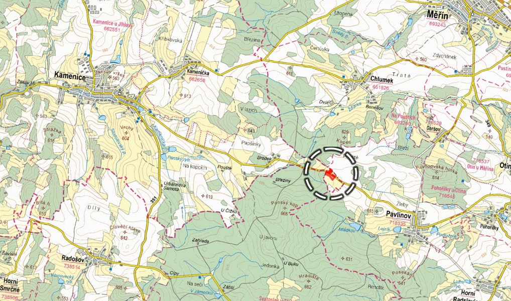 Prodej pole 14 690 m², Kamenice – náhled fotky 4
