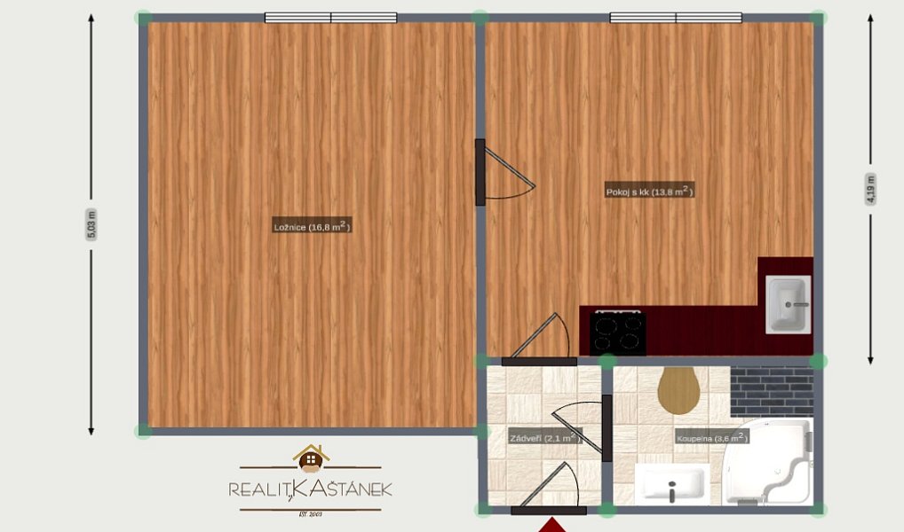 Prodej bytu 2+kk 35 m², Liberec – náhled fotky 2
