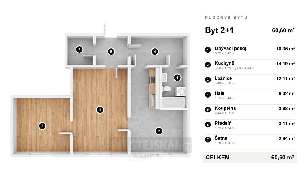 Prodej bytu 2+1 63 m², České Budějovice – náhled fotky 17
