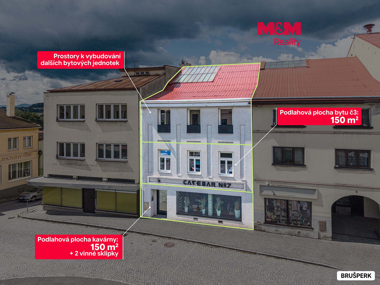 Prodej nájemního domu, činžáku 350 m²