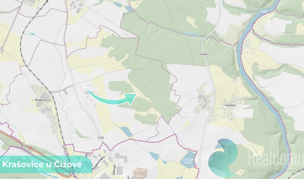 Prodej louky 1 215 m², Čížová – náhled fotky 3