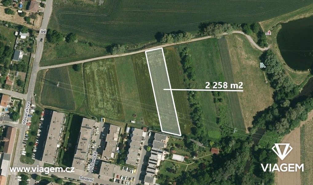 Prodej pole 2 258 m², Modřice – fotka 1 z 5