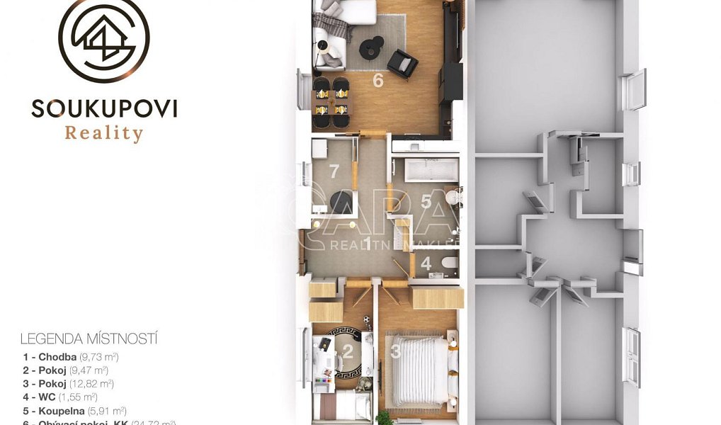 Prodej bytu 3+kk 68 m², Olešná – náhled fotky 4