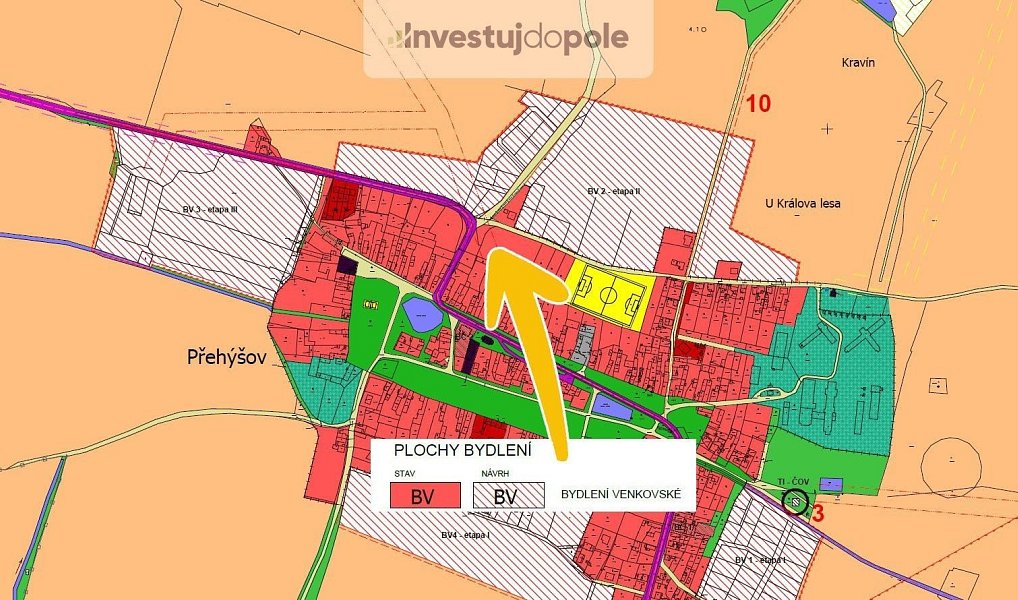 Prodej stavebního pozemku 2 255 m², Přehýšov – náhled fotky 4