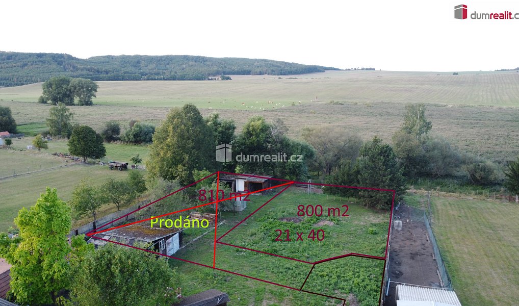 Prodej stavebního pozemku 810 m², Vroutek – náhled fotky 11