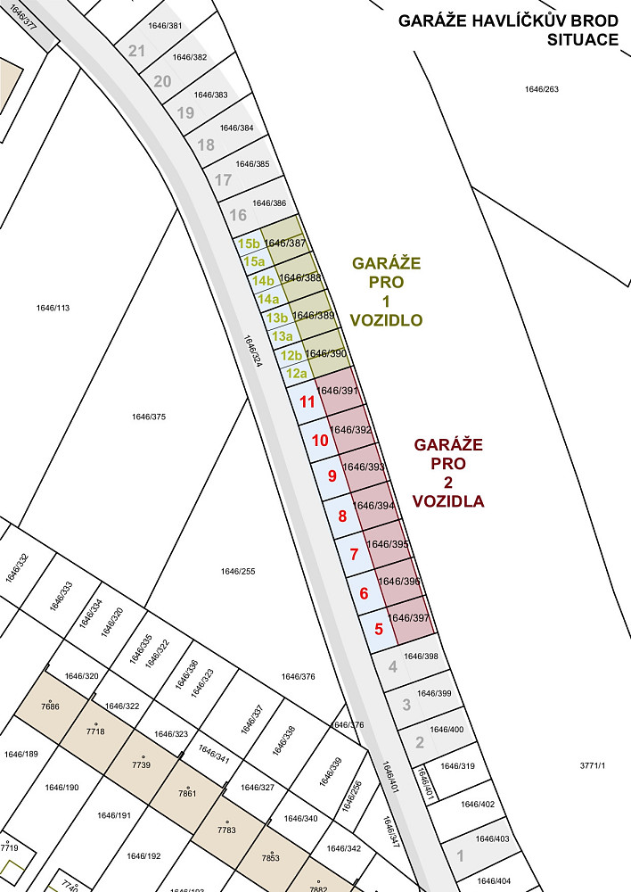Prodej garáže 17 m2 s parkovacím místem, havl. brod, č.13 b — photo 3