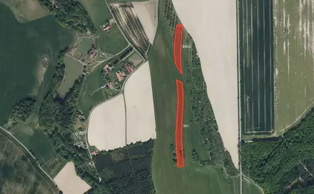 Prodej pole 10 778 m², Zaječice, okres Chrudim