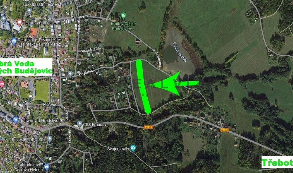 Prodej stavebního pozemku 8 573 m², České Budějovice – náhled fotky 3