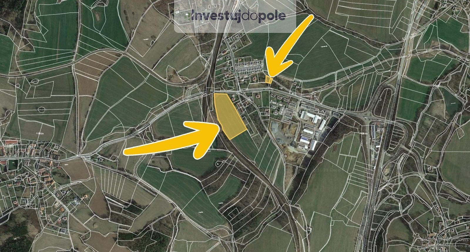 Prodej pole 9 601 m² – pohled 2
