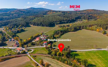 Prodej stavebního pozemku 1 647 m², Zlatá Koruna - Plešovice, okres Český Krumlov
