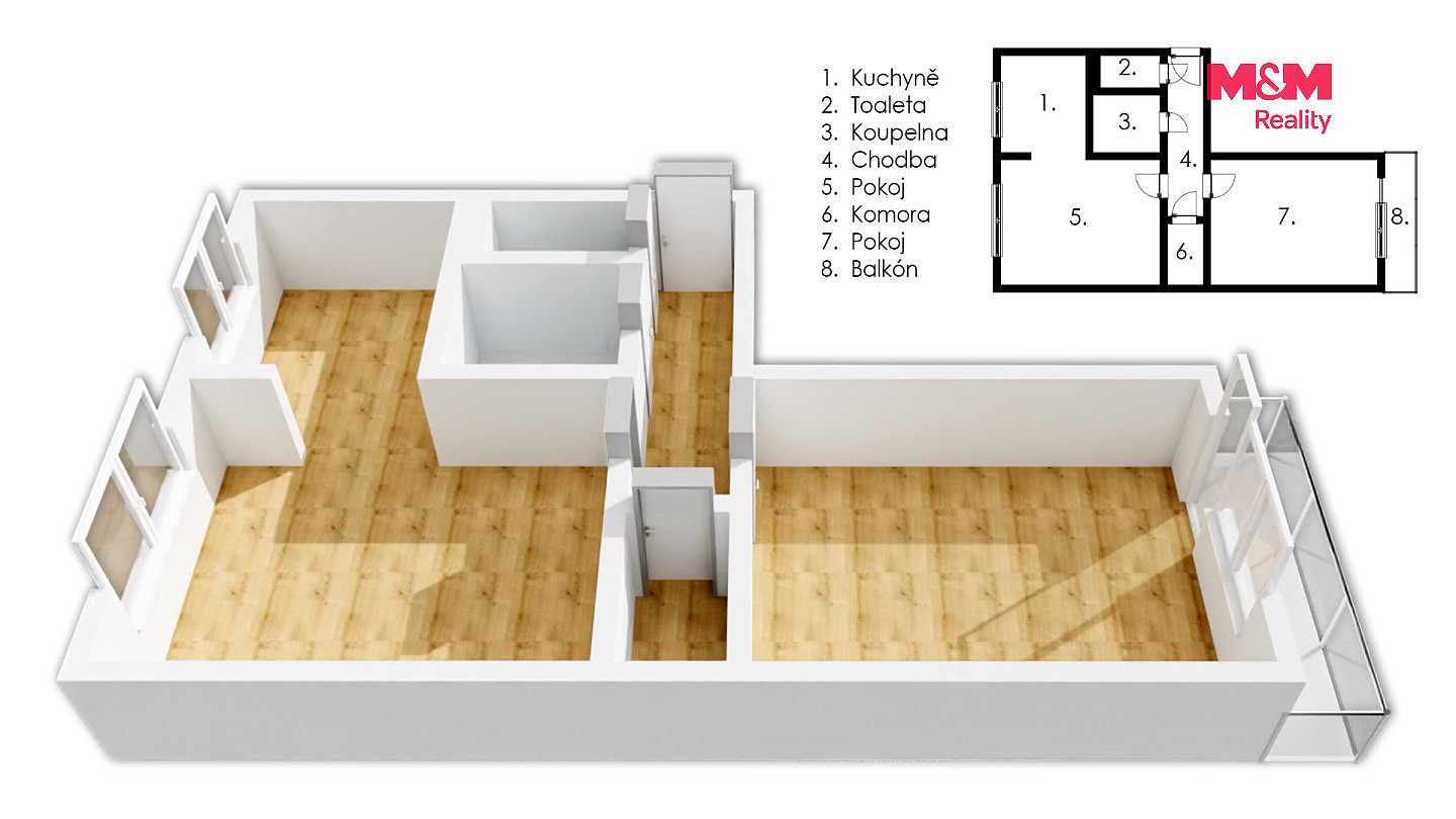 Prodej bytu 2+1 62 m² – fotografie 4