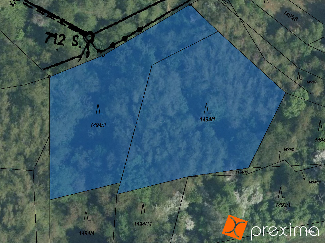 Prodej lesa 1 094 m²