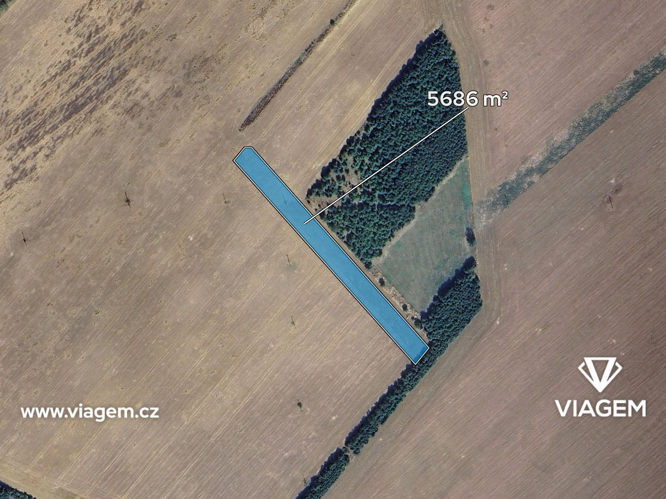 Prodej pole 5 686 m² – fotografie 2