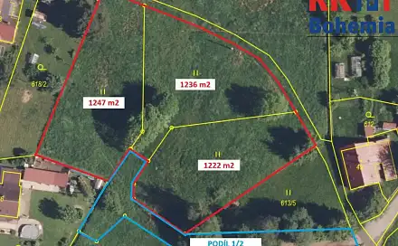 Prodej stavebního pozemku 3 705 m², Žacléř - Bobr, okres Trutnov