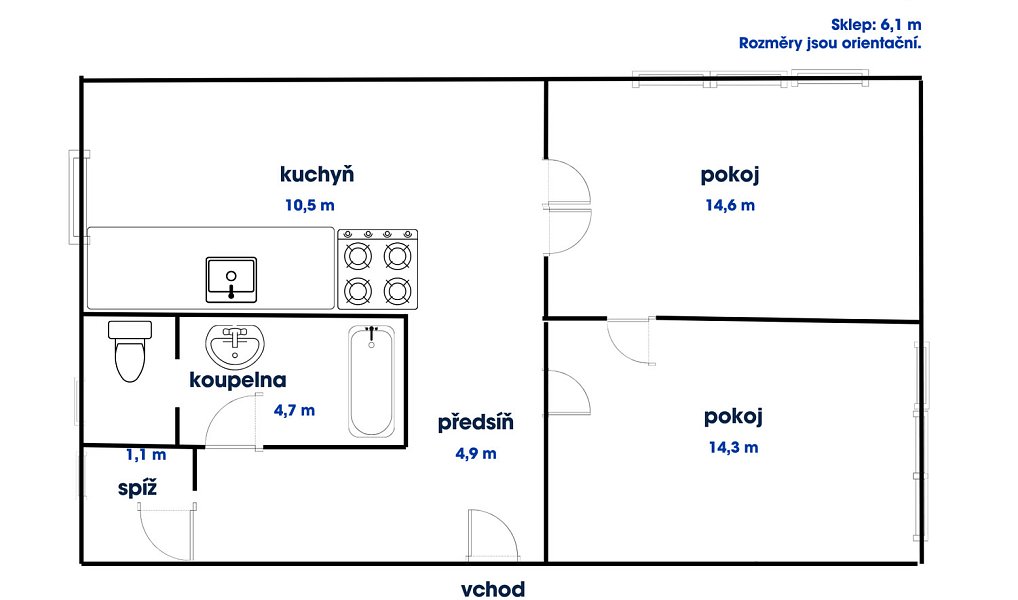 Prodej bytu 2+1 50 m², Vsetín – náhled fotky 10