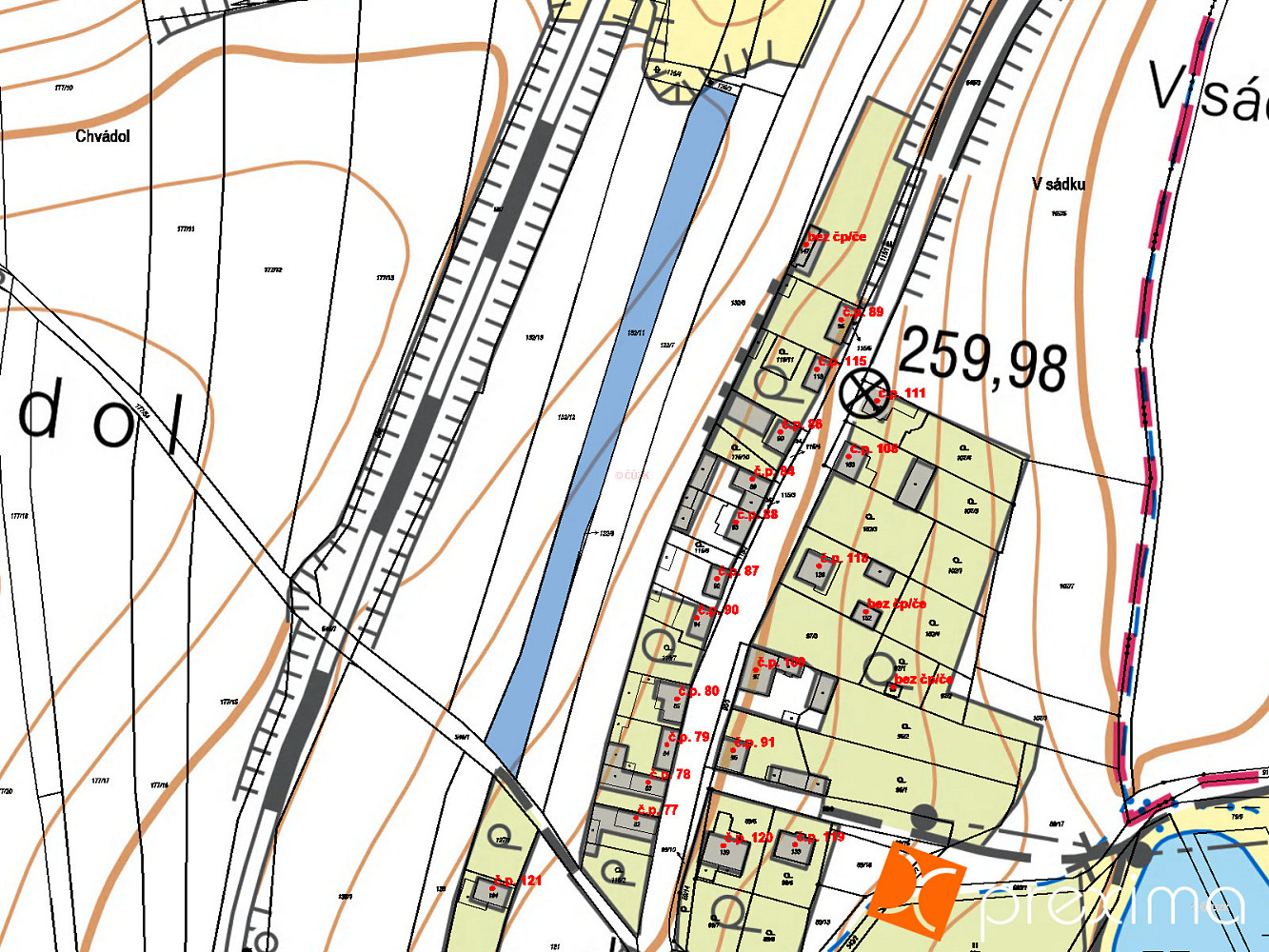 Prodej stavebního pozemku 2 044 m² – pohled 4