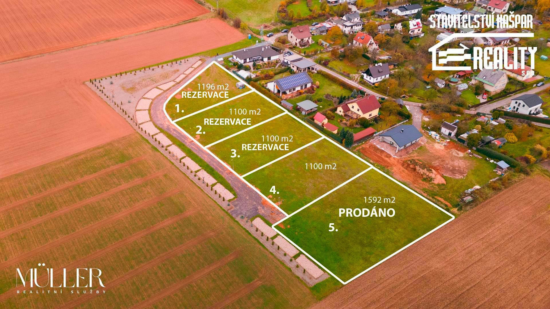 Prodej stavebního pozemku 1 100 m²