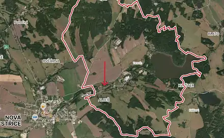 Prodej stavebního pozemku 1 074 m², Nová Bystřice - Albeř, okres Jindřichův Hradec