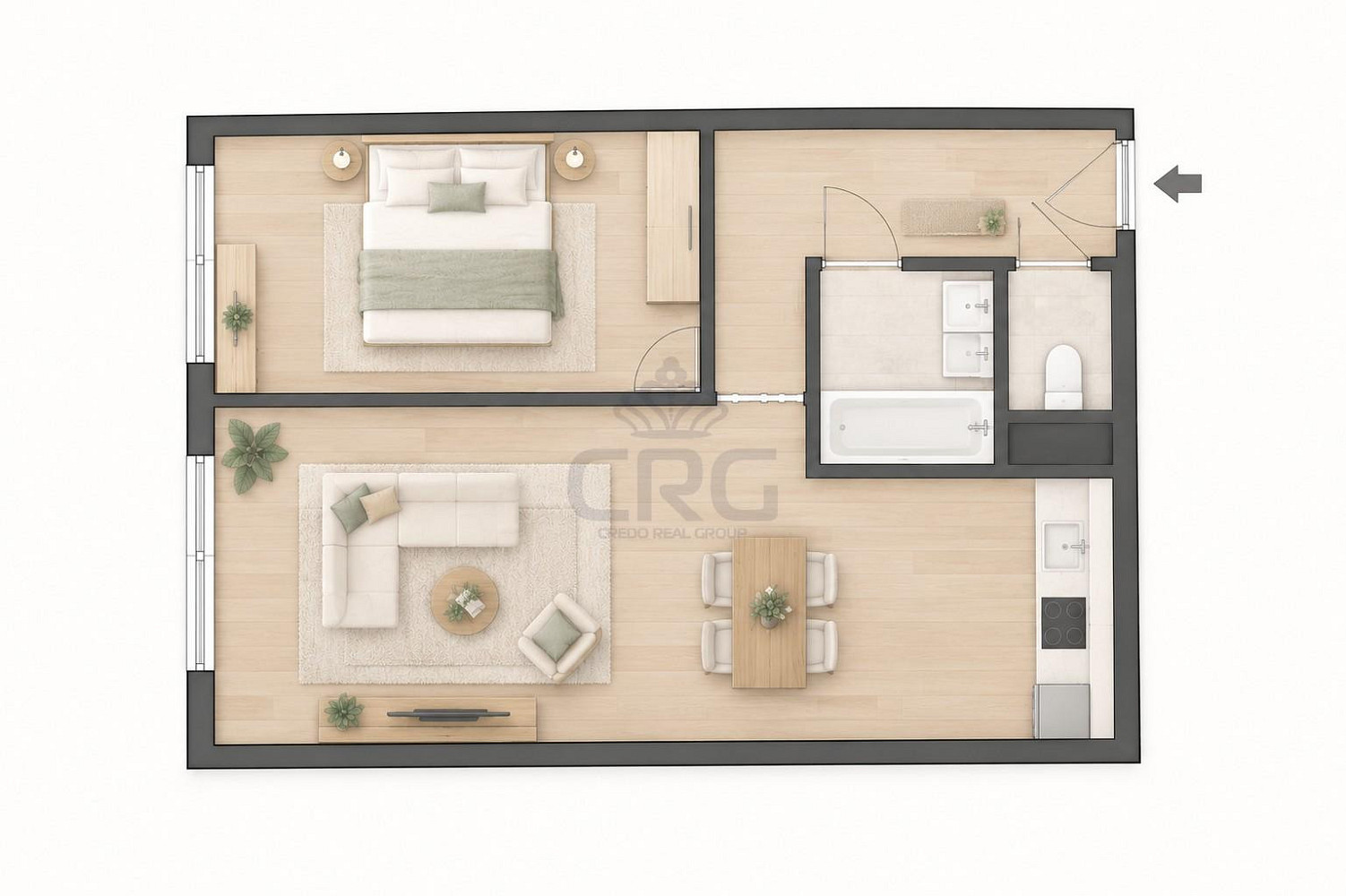 Prodej bytu 2+kk 45 m² – fotografie 2