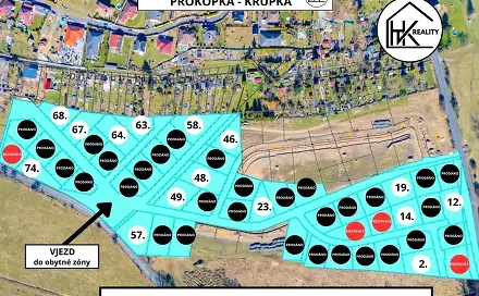 Prodej stavebního pozemku 843 m², Krupka, okres Teplice