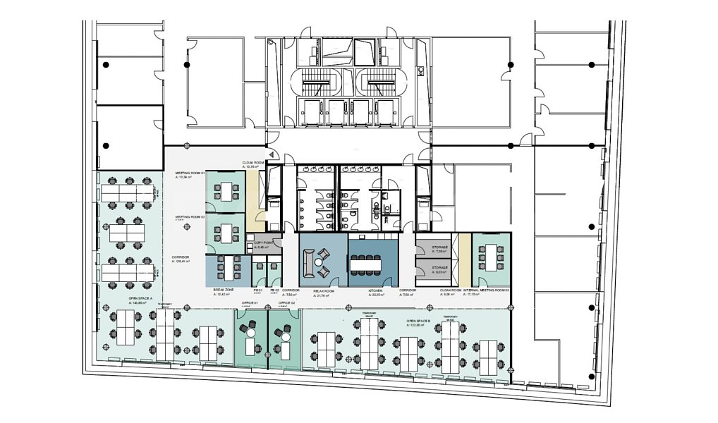 Pronájem kanceláře 717 m², Praha – náhled fotky 3