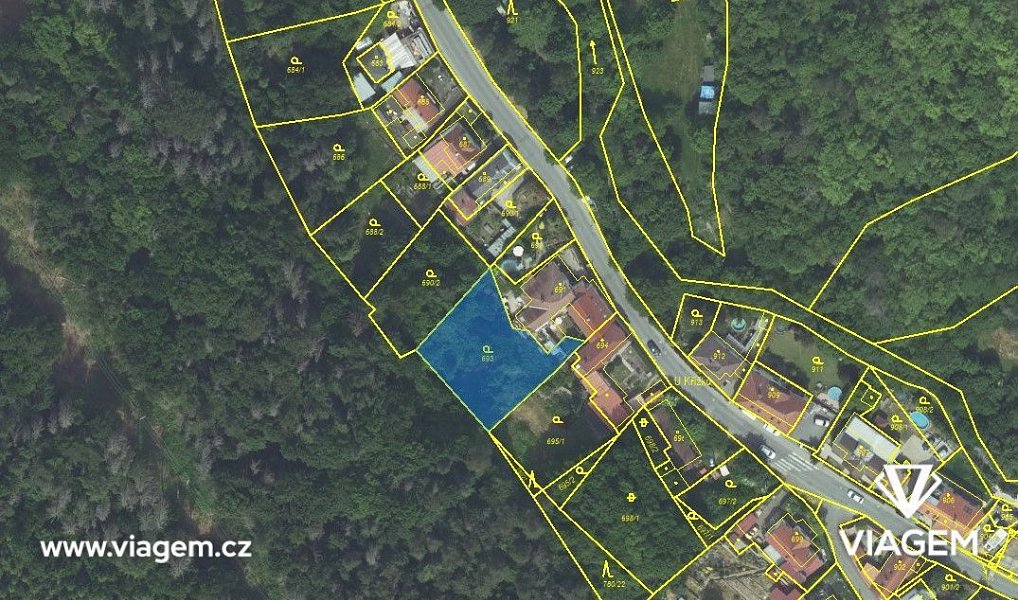 Prodej zahrady 820 m², Všenory – náhled fotky 2