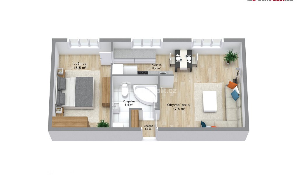 Prodej bytu 2+kk 55 m², Dalovice – náhled fotky 3