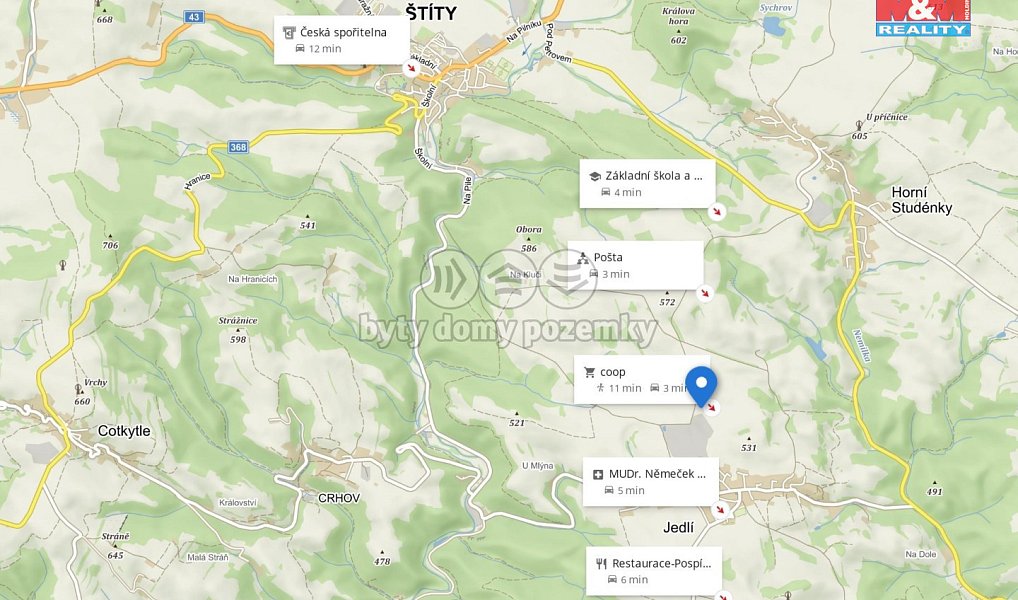 Prodej pole 35 442 m², Jedlí – náhled fotky 4